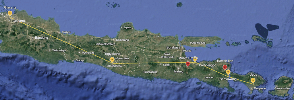 Mappa indonesia Itinerario perfetto per scoprire l'Indonesia