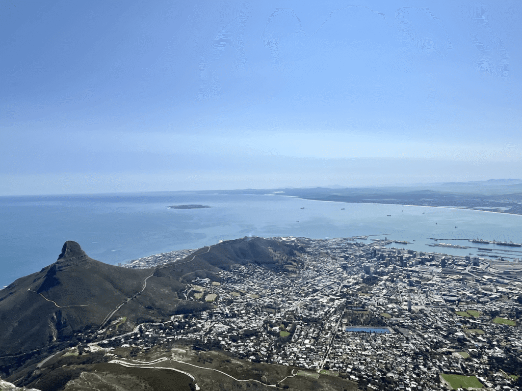 cape-town vista panoramica di Cape Town dalla cima della Table Mountain