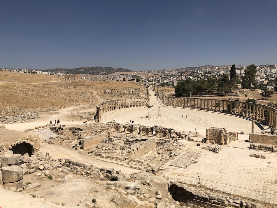jerash Piazza colonnata: impressionante conservazione delle rovine romane di Jerash
