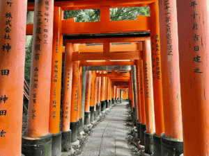 I torii rossi del santuario Fushimi Inari a Kyoto